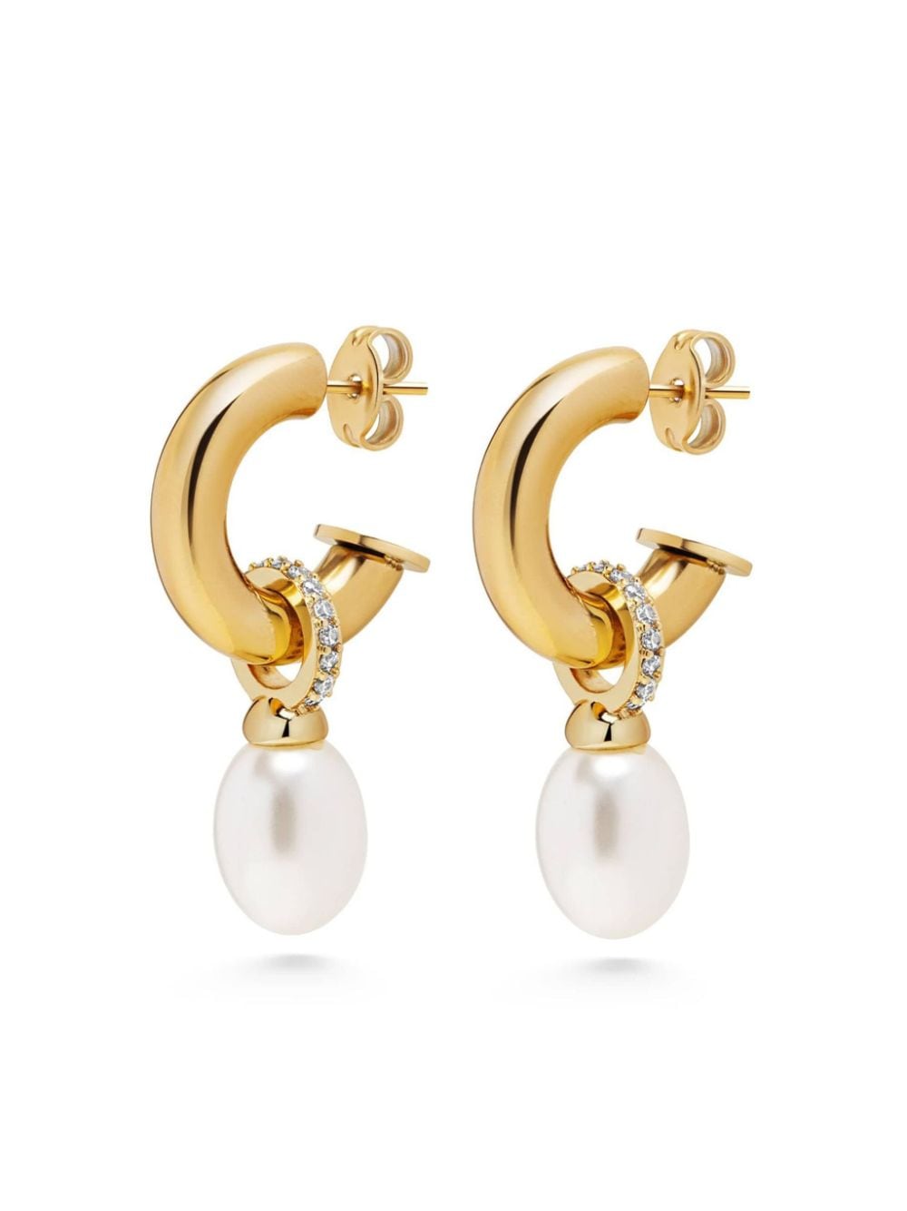 Nialaya Jewelry pearl-detailing earrings - Gold von Nialaya Jewelry