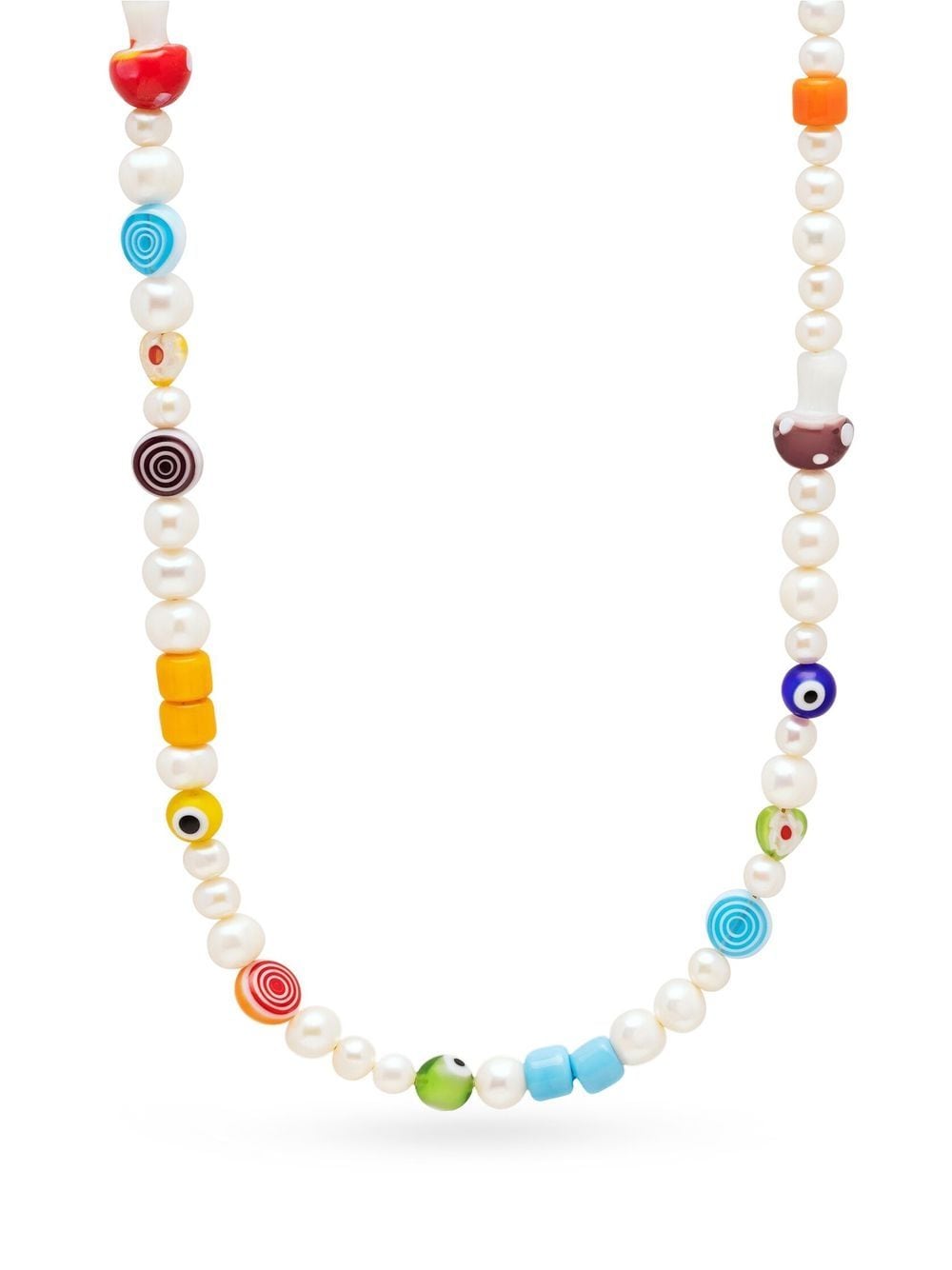 Nialaya Jewelry pearl-embellished glass choker - White von Nialaya Jewelry