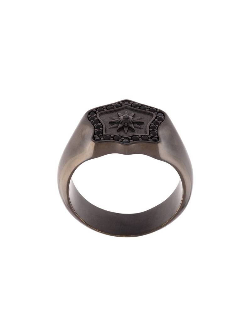 Nialaya Jewelry shield ring - Black von Nialaya Jewelry