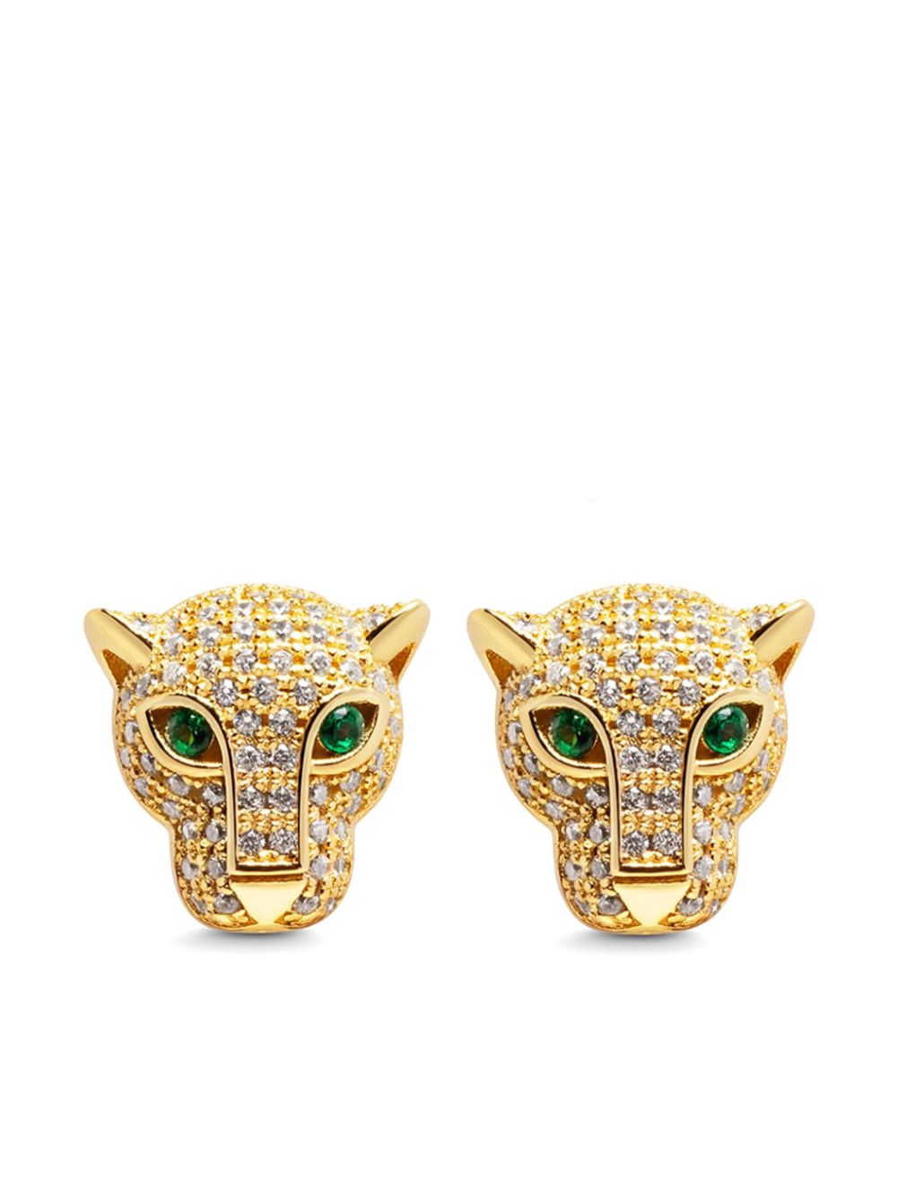 Nialaya Jewelry sterling silver Panther stud earrings - Gold von Nialaya Jewelry