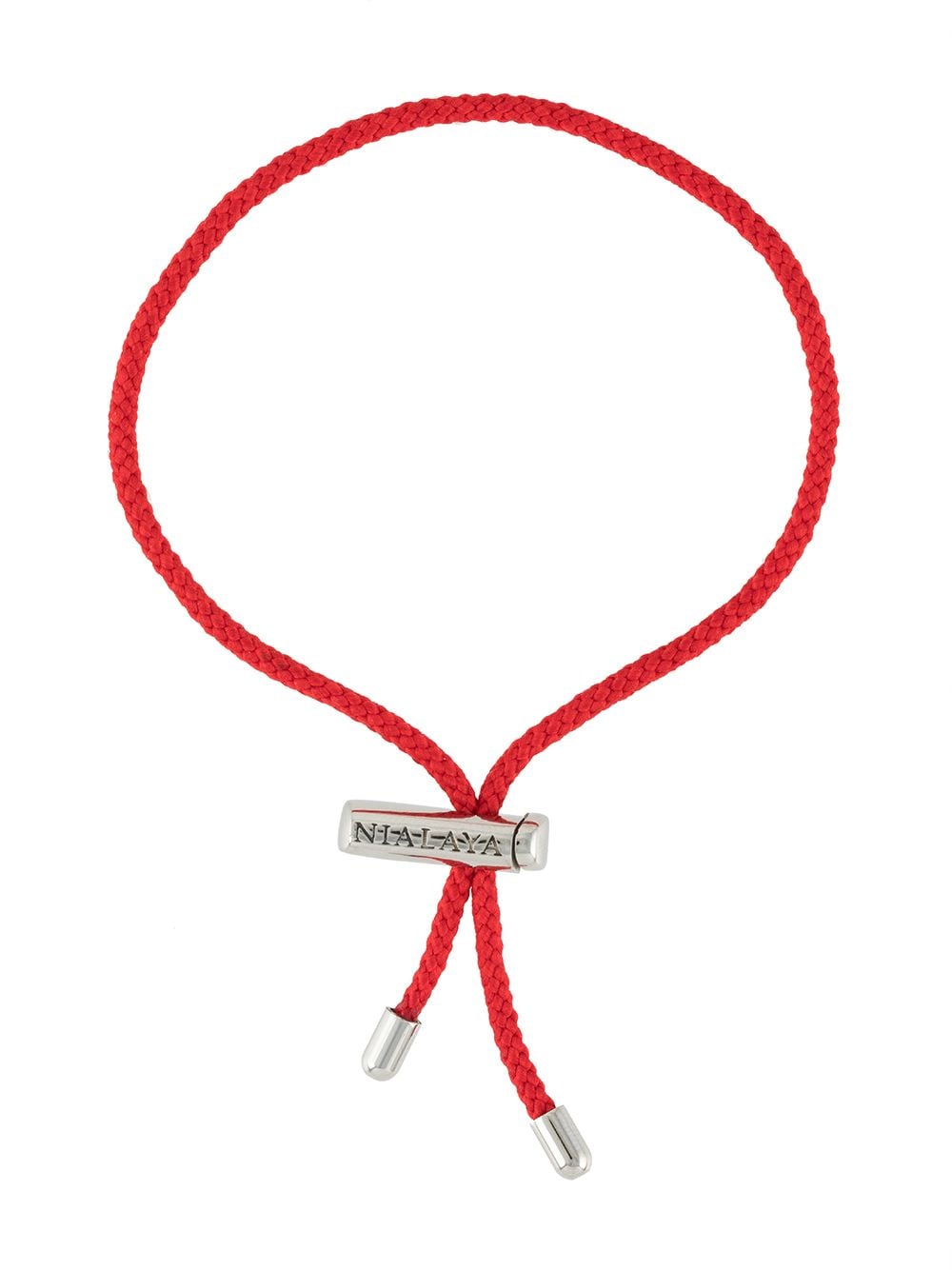 Nialaya Jewelry string engraved-logo bracelet - Red von Nialaya Jewelry