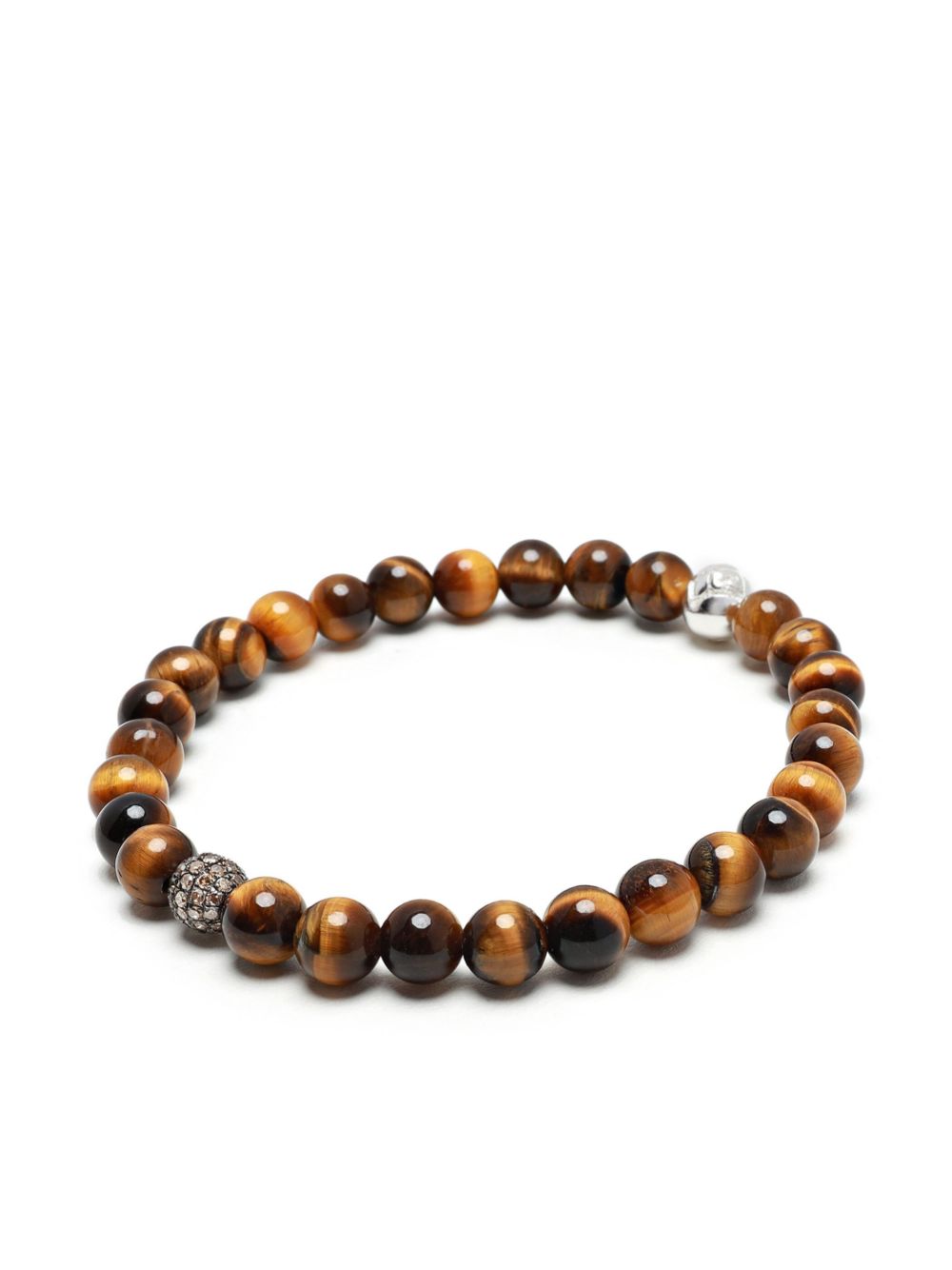 Nialaya Jewelry tiger eye and diamond bracelet - Brown von Nialaya Jewelry