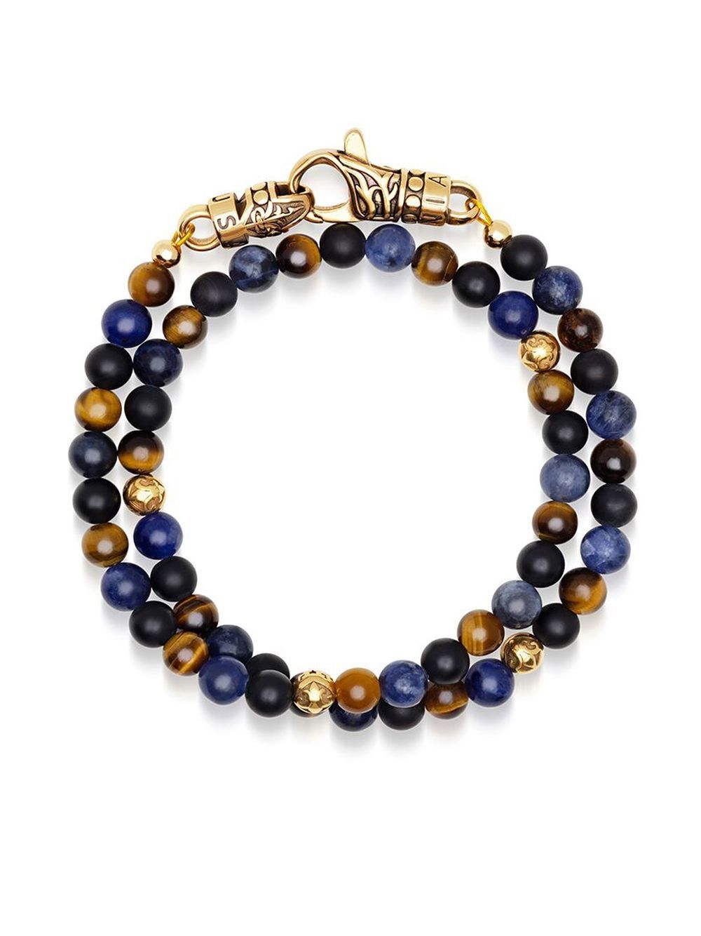 Nialaya Jewelry tiger-eye beaded bracelet - Gold von Nialaya Jewelry