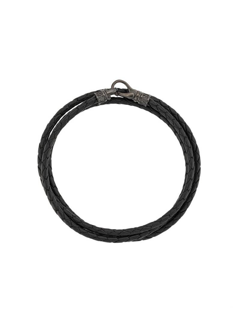 Nialaya Jewelry wrap-around leather bracelet - Black von Nialaya Jewelry