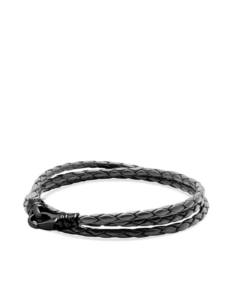 Nialaya Jewelry wrap around leather bracelet - Grey von Nialaya Jewelry