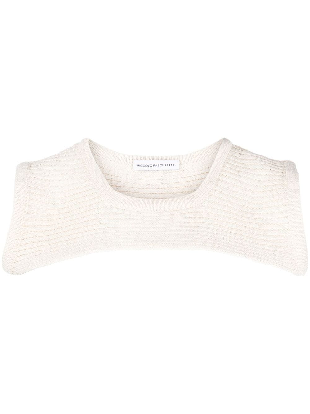 Niccolò Pasqualetti crochet-knitted crop top - Neutrals von Niccolò Pasqualetti