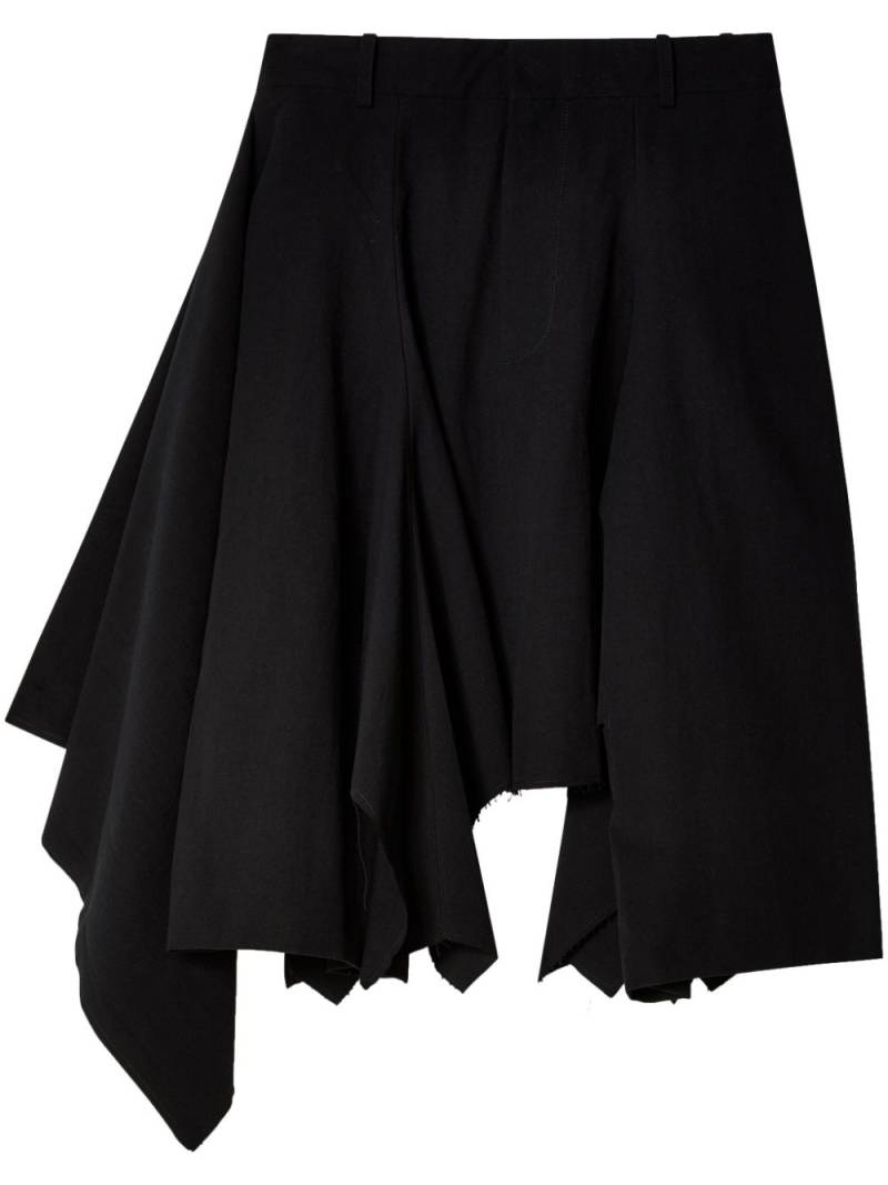 Niccolò Pasqualetti raw-cut asymmetric skort - Black von Niccolò Pasqualetti