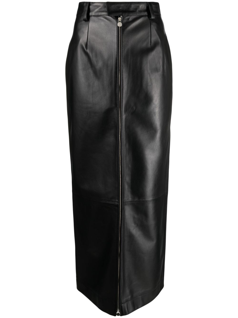 Niccolò Pasqualetti zip-up leather maxi skirt - Black von Niccolò Pasqualetti