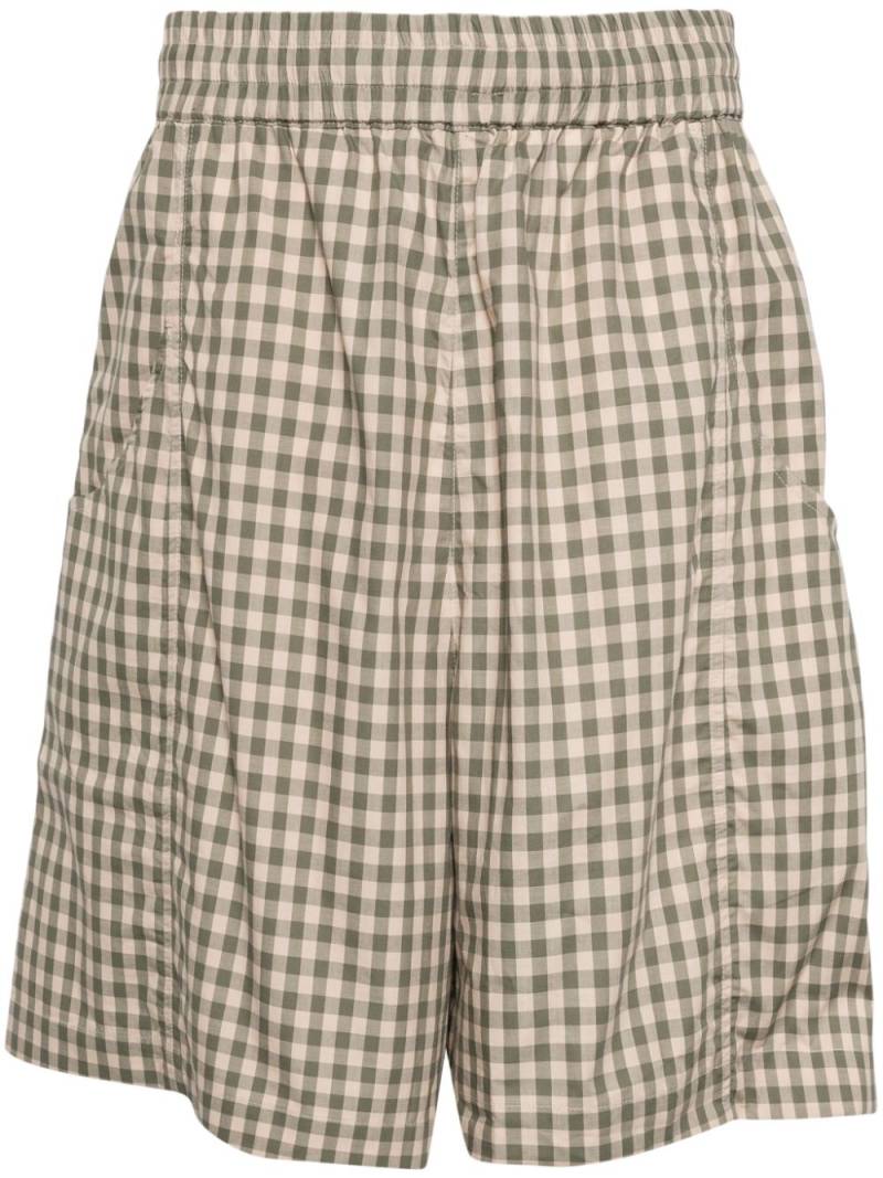 Nicholas Daley gingham-print cotton shorts - Green von Nicholas Daley