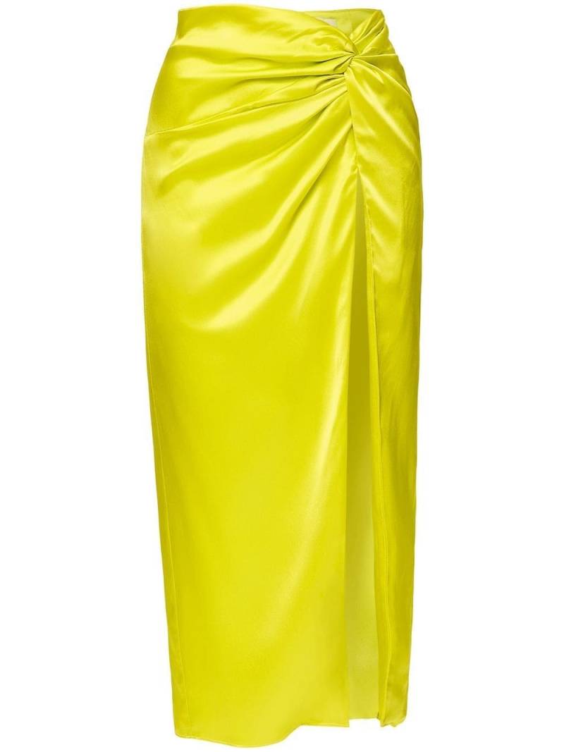 Nicholas Anisa gathered midi-skirt - Yellow von Nicholas