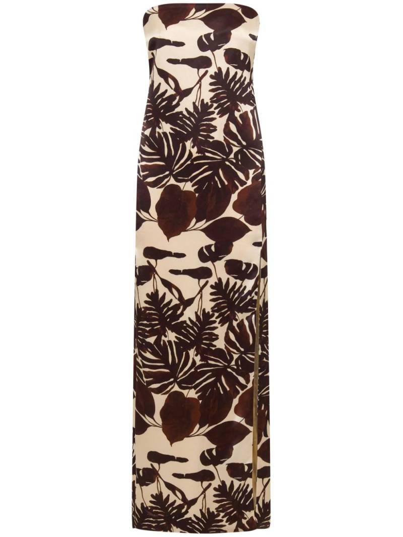 Nicholas Axelie botanical-print dress - Brown von Nicholas