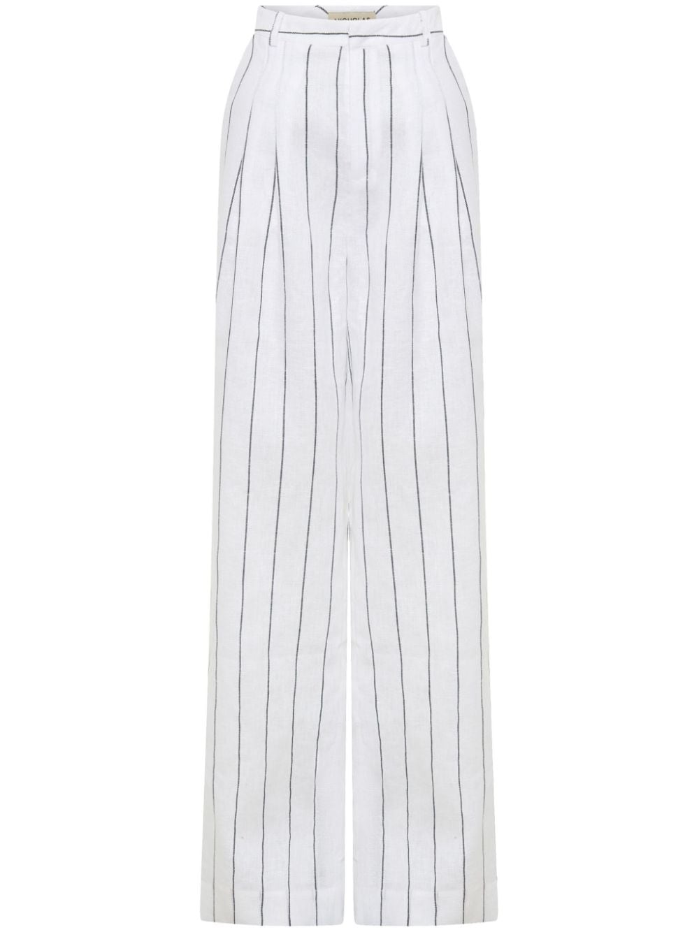 Nicholas Calista flared linen trousers - White