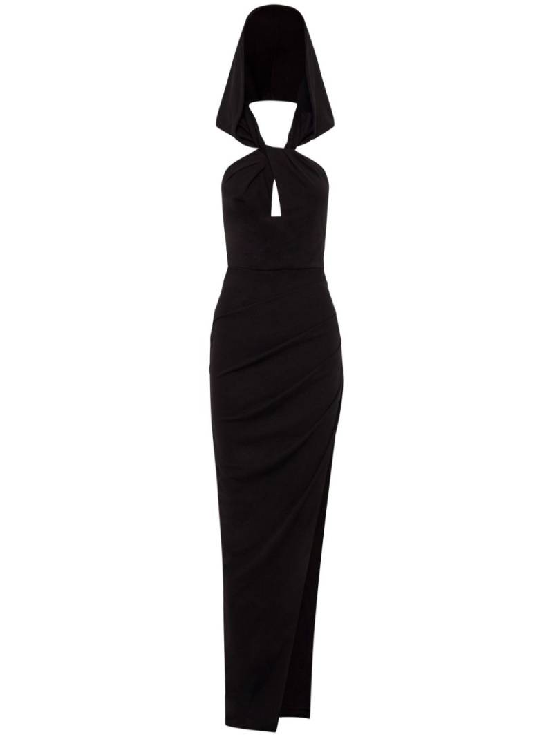 Nicholas Charmaine hooded gown - Black von Nicholas