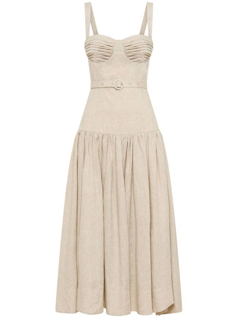 Nicholas Drenica linen dress - Neutrals von Nicholas