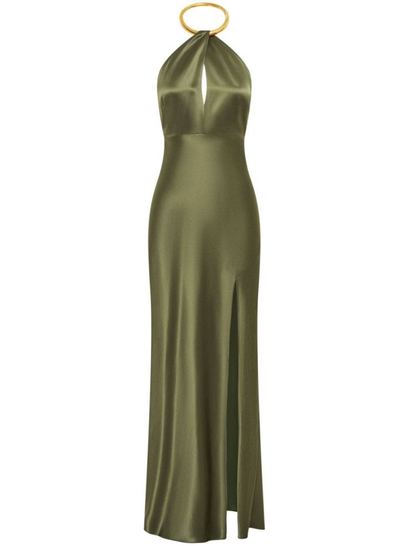 Nicholas Edyth keyhole-neck gown - Green von Nicholas