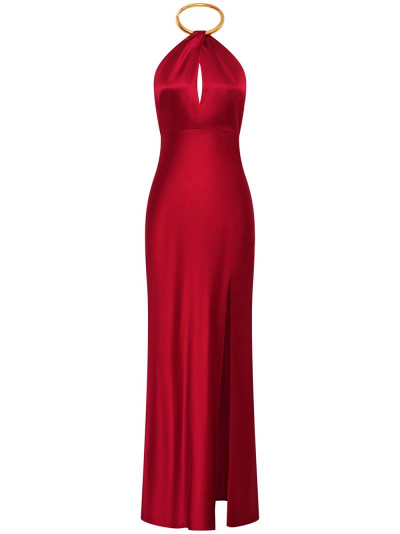 Nicholas Edyth keyhole-neck gown - Red von Nicholas