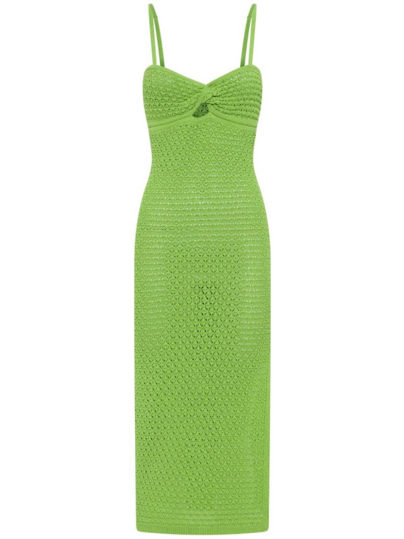 Nicholas Elora crochet-knit midi dress - Green von Nicholas