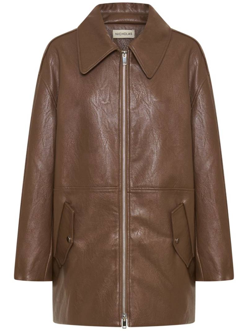 Nicholas Jael faux-leather jacket - Brown von Nicholas