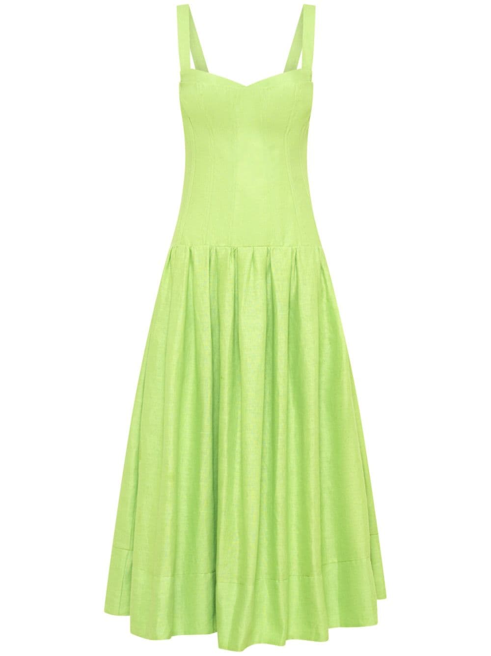 Nicholas Makenna linen dress - Green von Nicholas