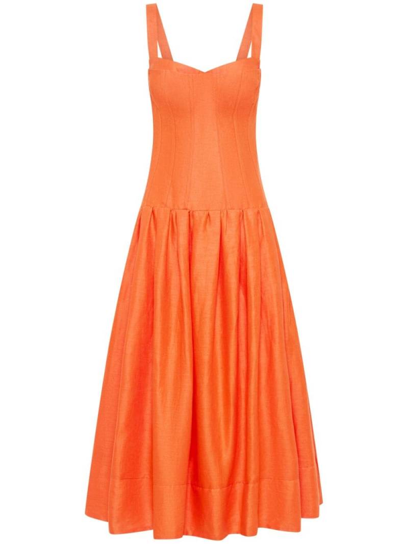 Nicholas Makenna linen dress - Orange von Nicholas