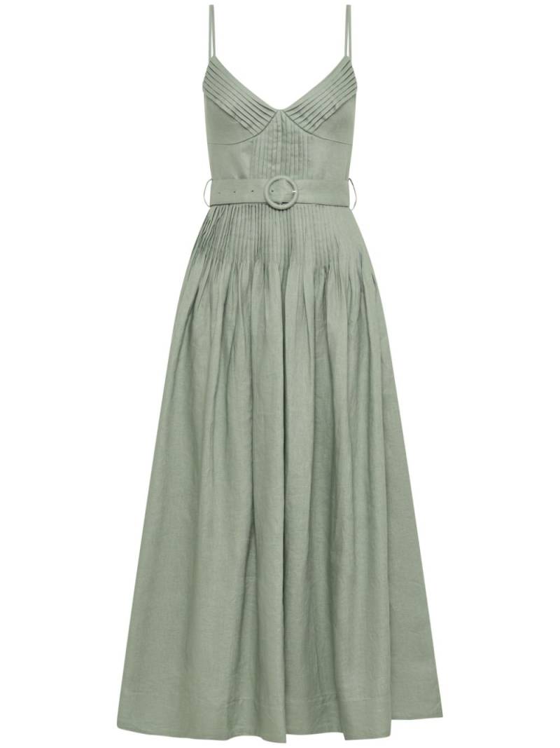 Nicholas Mireille linen dress - Green von Nicholas