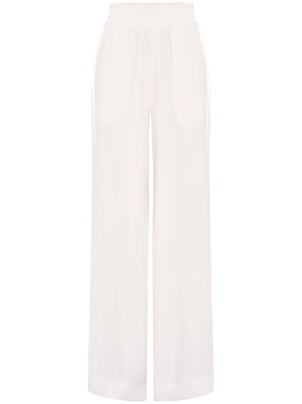 Nicholas Serrine ruched wide-leg trousers - White von Nicholas