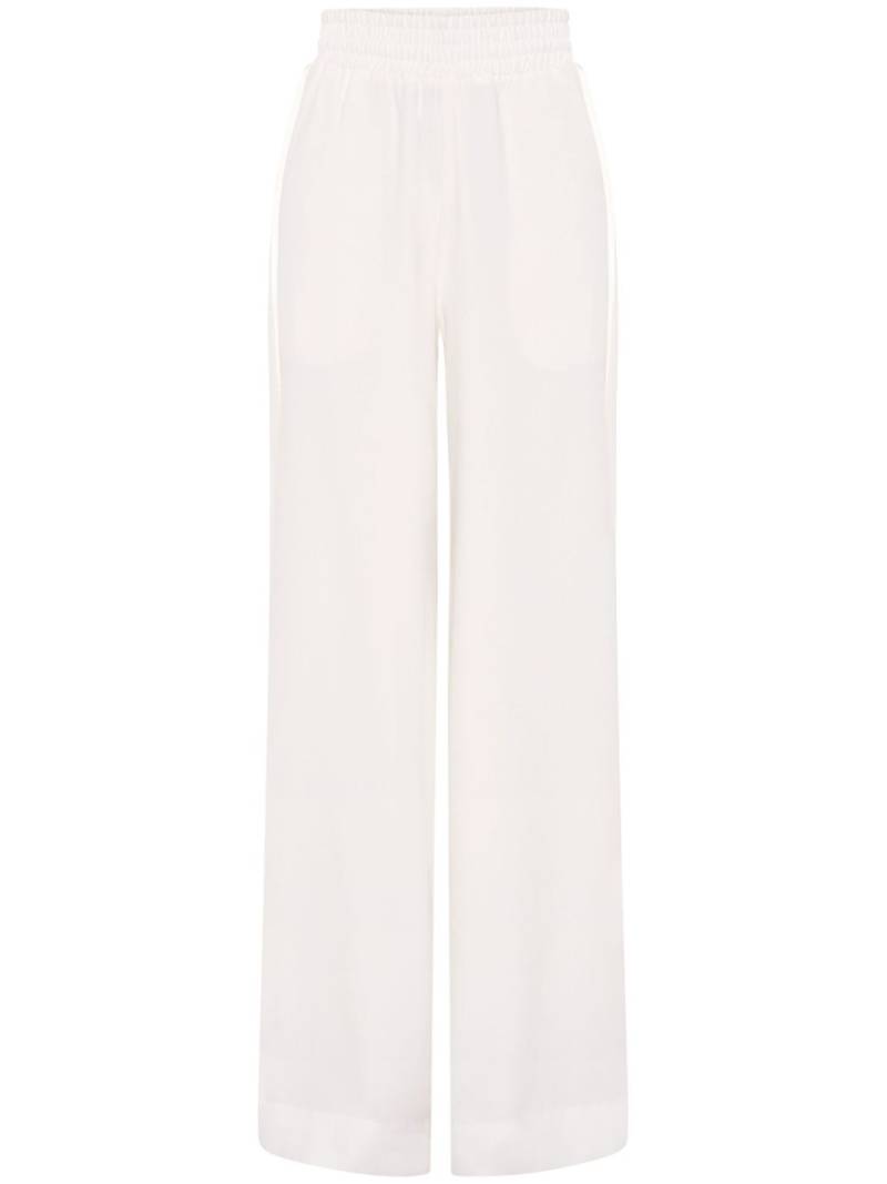 Nicholas Serrine ruched wide-leg trousers - White von Nicholas