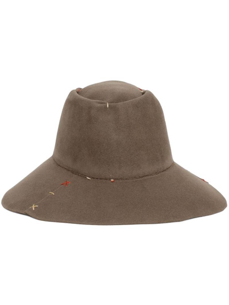 Nick Fouquet Crow Stitch bucket hat - Brown von Nick Fouquet