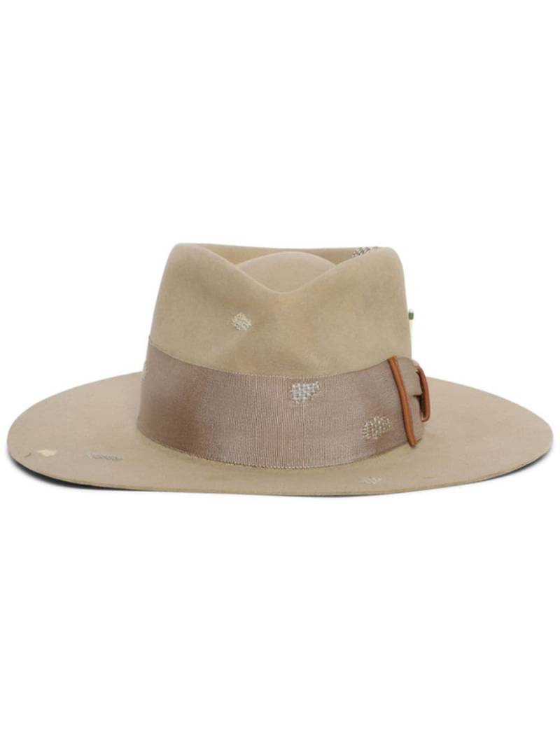 Nick Fouquet Tubby fedora hat - Neutrals von Nick Fouquet