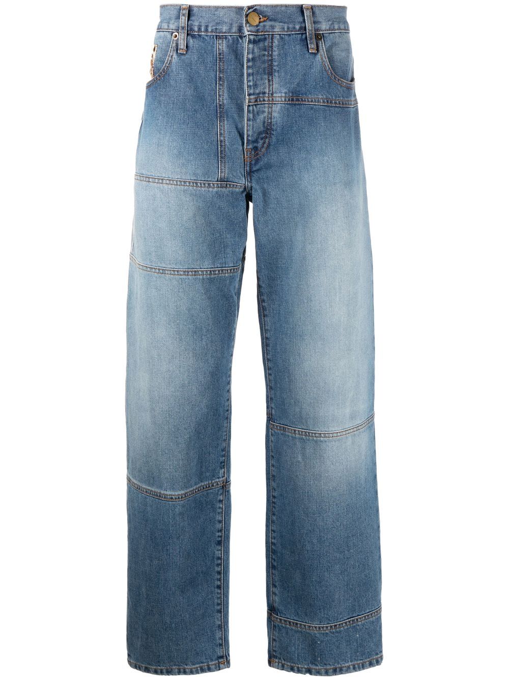 Nick Fouquet Venusto patchwork straight-leg jeans - Blue von Nick Fouquet