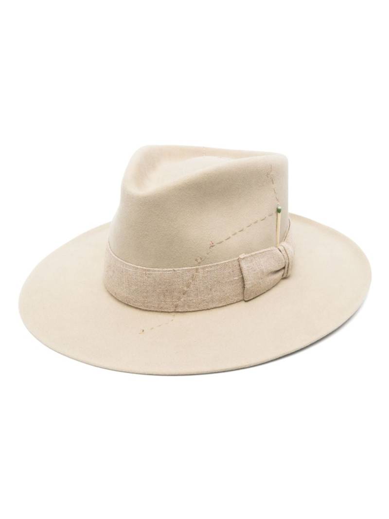 Nick Fouquet matchstick-detail hat - Neutrals von Nick Fouquet