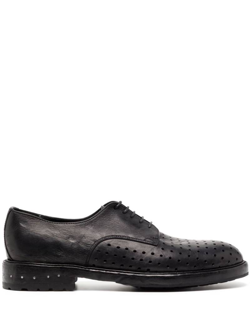 Nicolas Andreas Taralis 30mm perforated leather derby shoes - Black von Nicolas Andreas Taralis