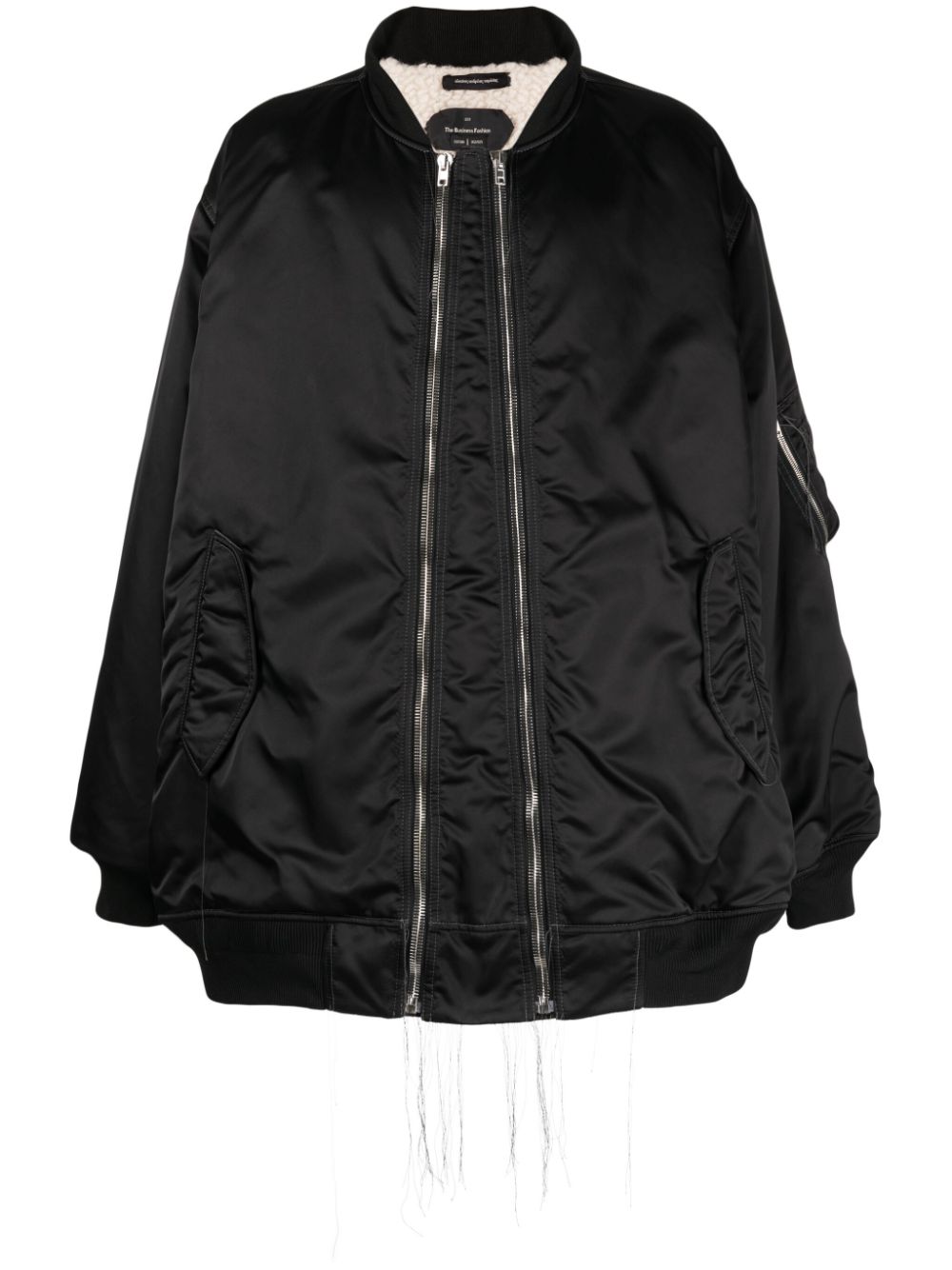 Nicolas Andreas Taralis exposed-seam zip-up bomber jacket - Black von Nicolas Andreas Taralis