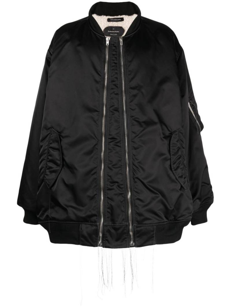 Nicolas Andreas Taralis exposed-seam zip-up bomber jacket - Black von Nicolas Andreas Taralis