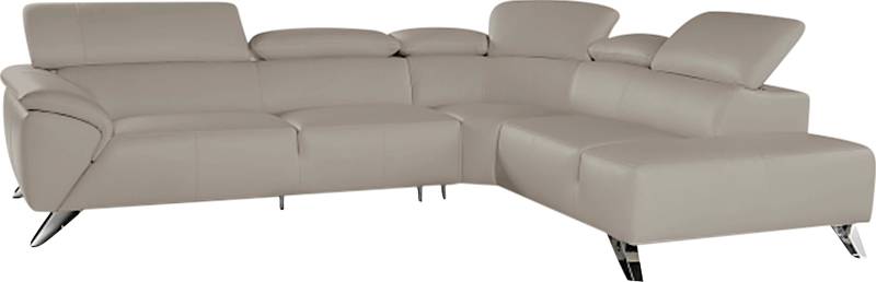 Nicoletti Home Ecksofa, Breite 285cm, mit verstellbarer Kopfstütze, Ottomane links oder rechts von Nicoletti Home