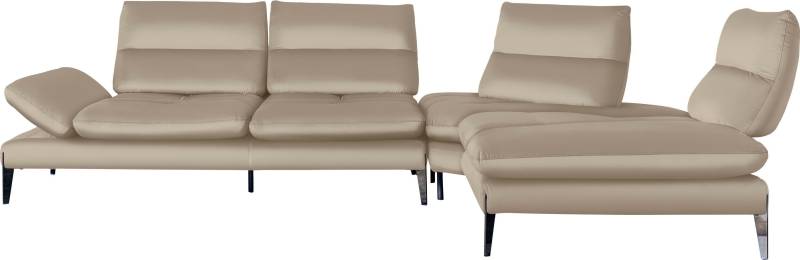 Nicoletti Home Ecksofa »Monnalisa«, Breite 237 cm, mit Sitztiefen- und Armverstellung von Nicoletti Home