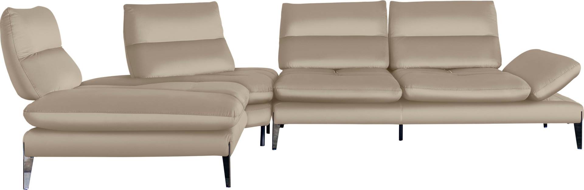 Nicoletti Home Ecksofa »Monnalisa«, Breite 237 cm, mit Sitztiefen- und Armverstellung von Nicoletti Home