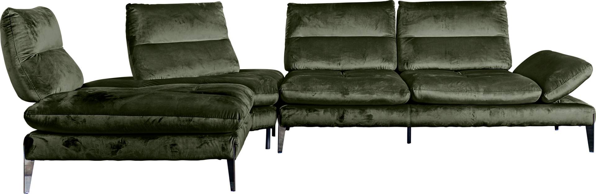 Nicoletti Home Ecksofa »Monnalisa«, Breite 237 cm, mit Sitztiefen- und Armverstellung von Nicoletti Home