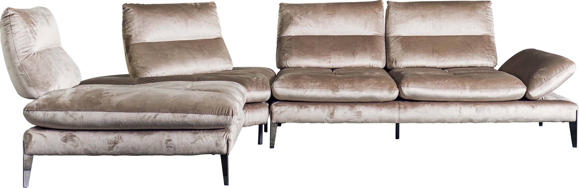 Nicoletti Home Ecksofa »Monnalisa«, Breite 237 cm, mit Sitztiefen- und Armverstellung von Nicoletti Home