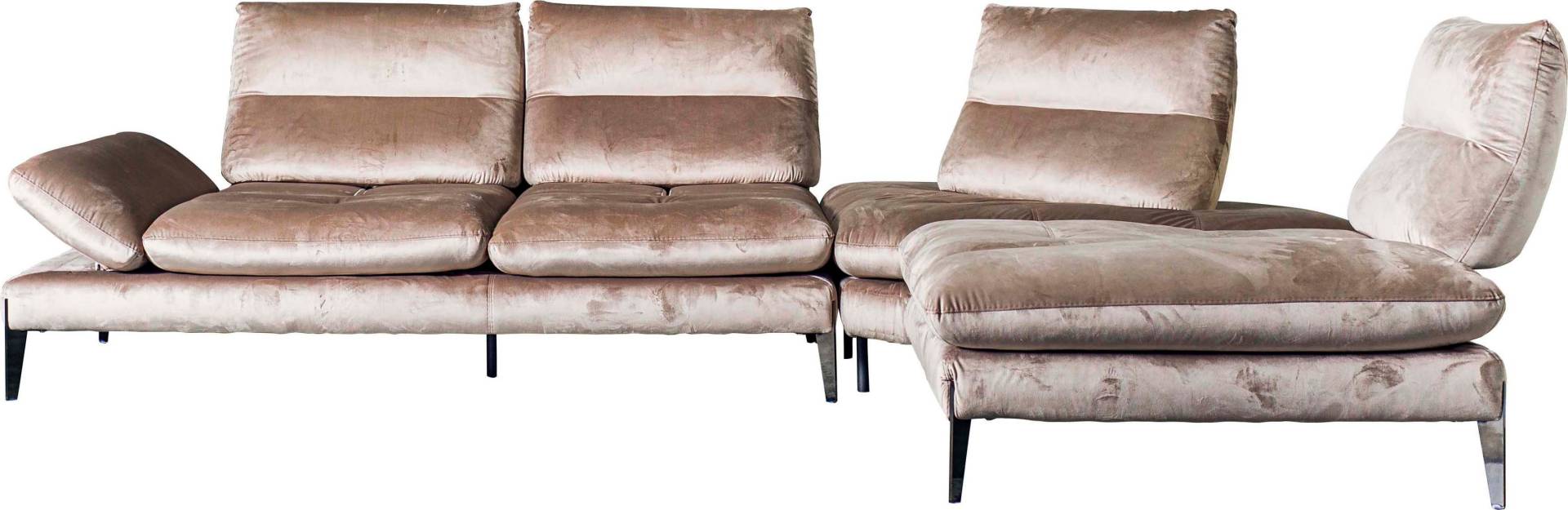 Nicoletti Home Ecksofa »Monnalisa«, Breite 237 cm, mit Sitztiefen- und Armverstellung von Nicoletti Home