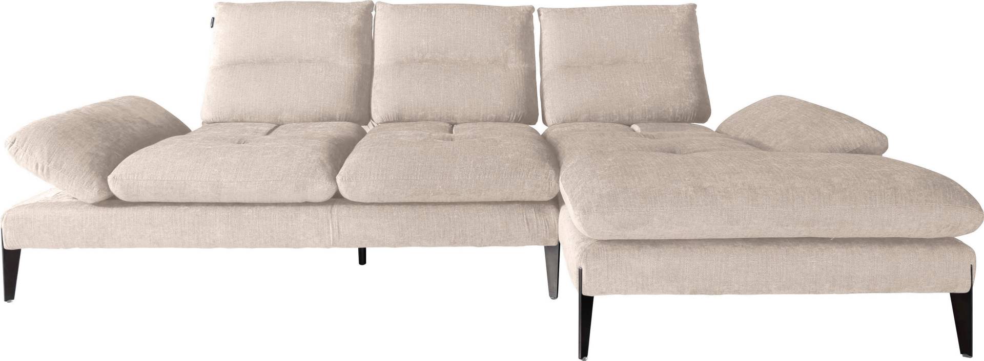 Nicoletti Home Ecksofa »Monnalisa«, Breite 287 cm, mit Sitztiefeverstellung und verstellbarer Armlehne von Nicoletti Home