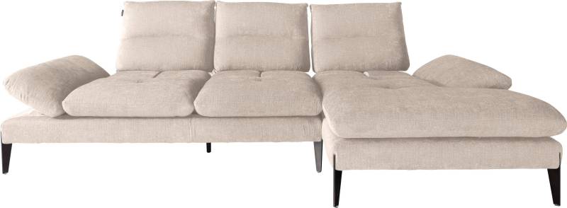 Nicoletti Home Ecksofa »Monnalisa«, Breite 287 cm, mit Sitztiefeverstellung und verstellbarer Armlehne von Nicoletti Home