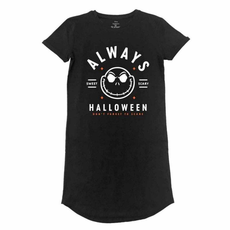 Always Halloween Tshirtkleid Damen Schwarz XL von Nightmare Before Christmas