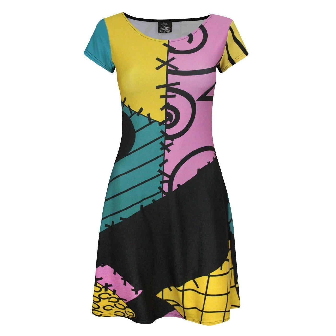 Kleid Sallykostüm Damen Multicolor L von Nightmare Before Christmas