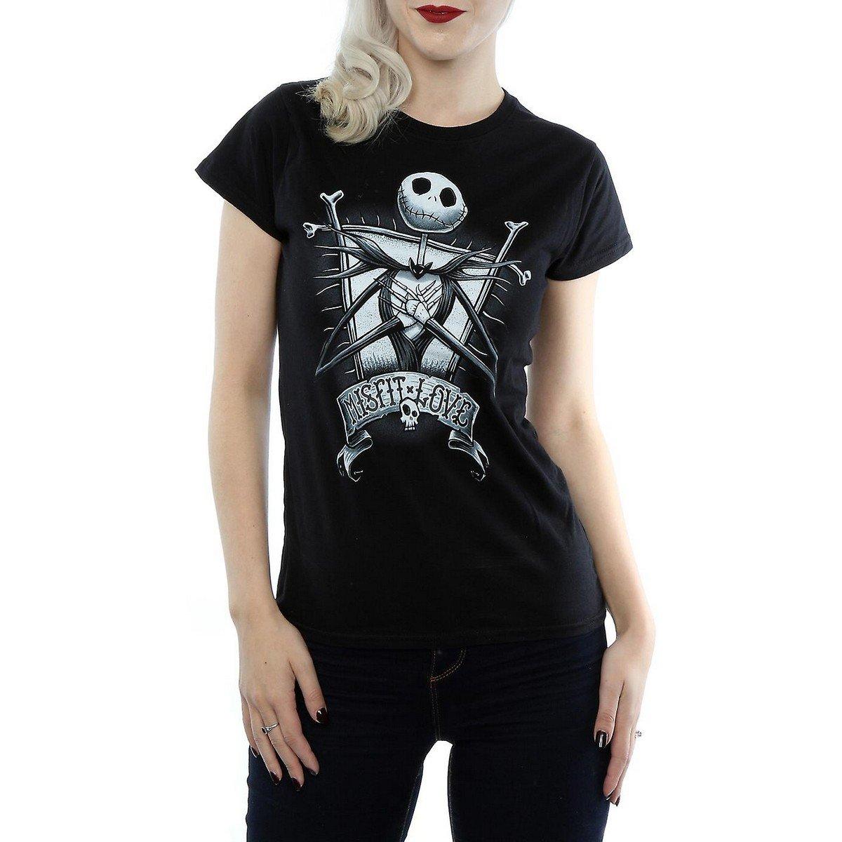 Nightmare Before Christmas - Misfit Love TShirt, für Damen, Schwarz, Größe L von Nightmare Before Christmas