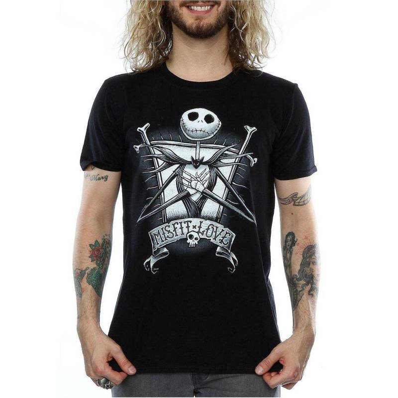 Misfit Love Tshirt Herren Schwarz M von Nightmare Before Christmas