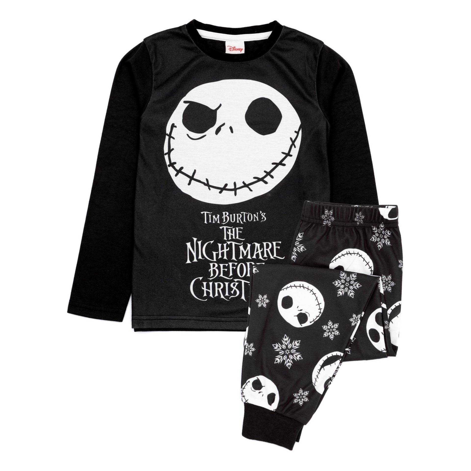 Schlafanzug Jungen Schwarz 140 von Nightmare Before Christmas