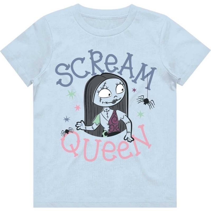 Scream Queen Tshirt Mädchen Hellblau 140 von Nightmare Before Christmas