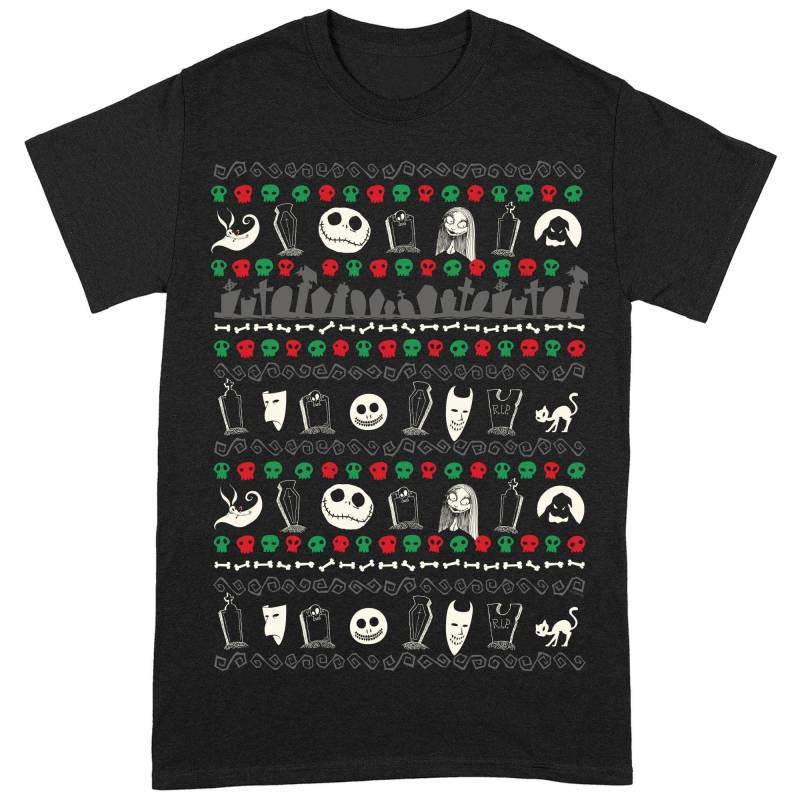 The Festive Icons Tshirt Herren Schwarz L von Nightmare Before Christmas