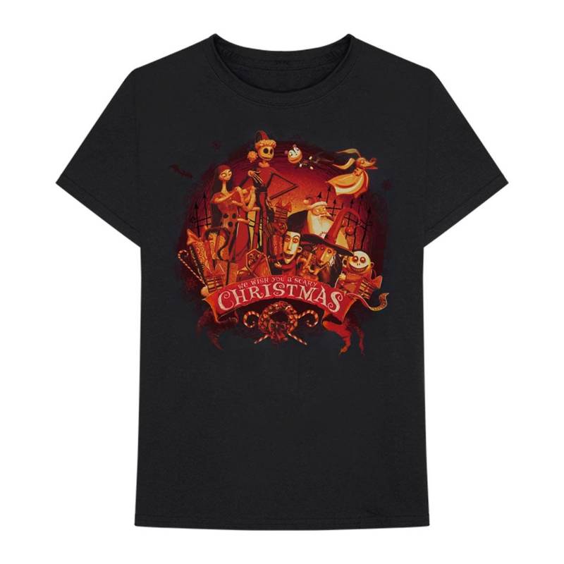 We Wish You A Scary Christmas Tshirt Damen Schwarz XXL von Nightmare Before Christmas